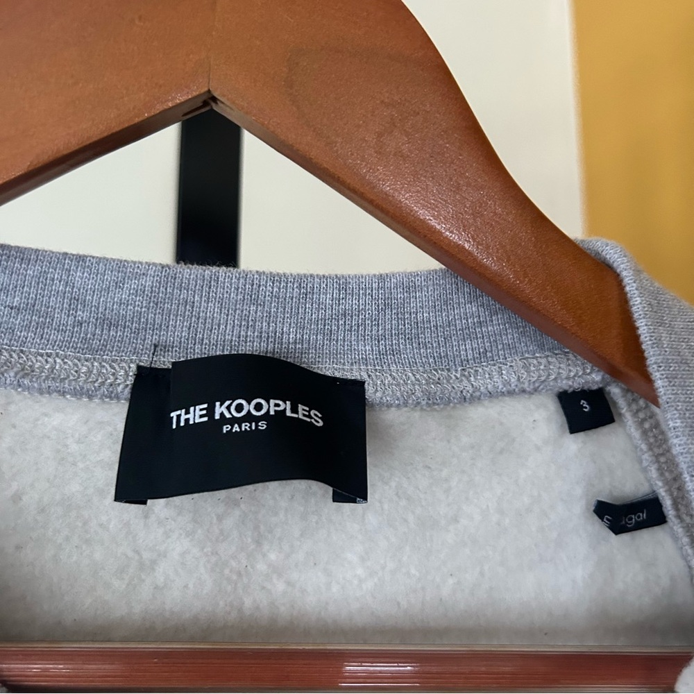 The Kooples Paris Tiger L.A. Graphic Crewneck Sweatshirt Gray Blue Size 3 (L) - Picture 4 of 9